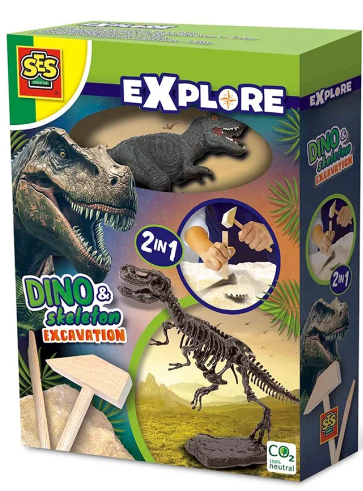 SES Creative Excavation Dino and Skeleton 3 assorted (S25090)