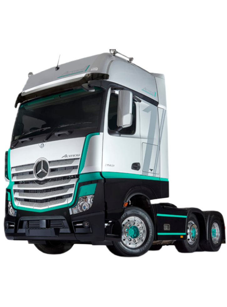 BURAGO Haulers Custom Cabs M-B Actros 1:43 Silver/Black (143029)
