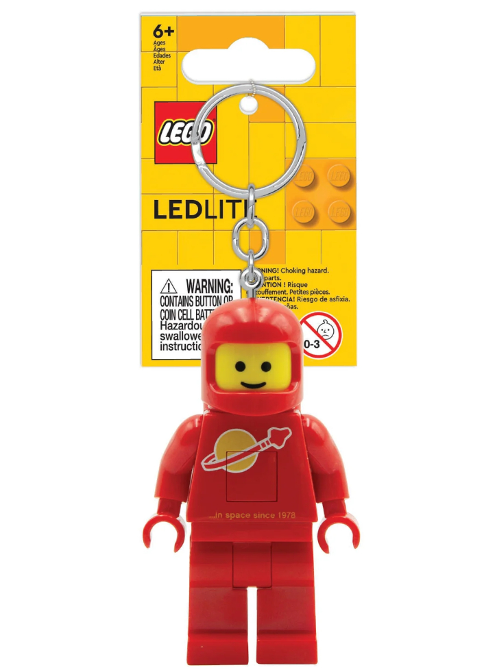 LEGO Keychain w/LED Spaceman Key Light Red