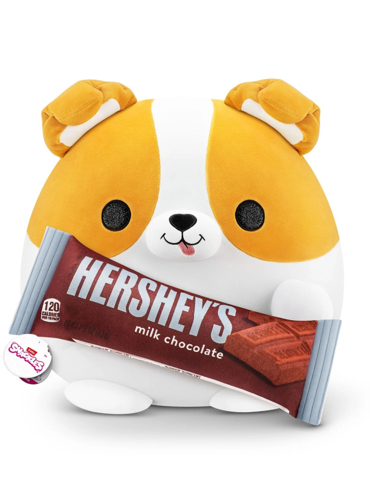 Snackles Series 1 Plush Medium Brown and White Dog 35cm