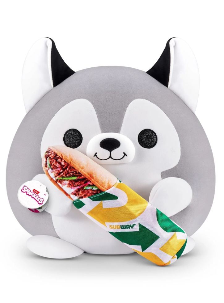 Snackles Series 1 Plush Medium Grey Wolf 35cm