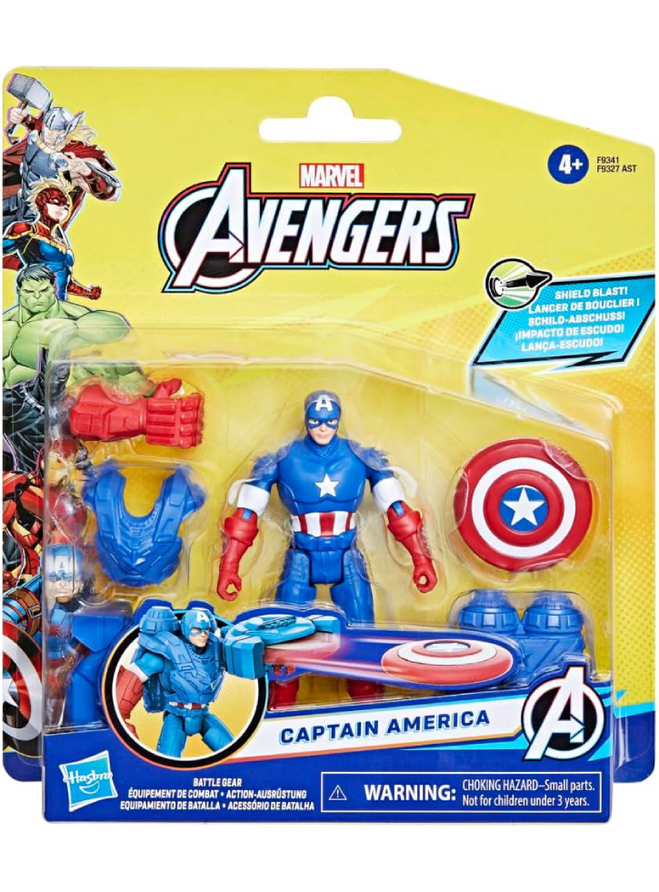 Marvel Avengers Battle Gear Captain America Action Figure (F9341)