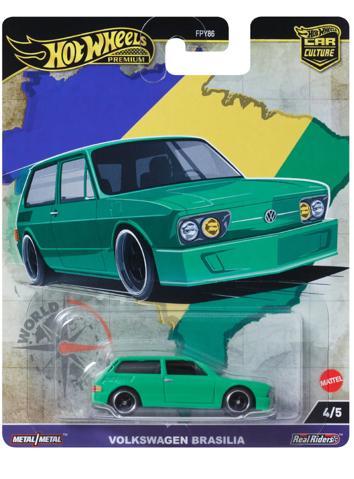 Hot Wheels Premium Car Culture Volkswagen Brasilia Vehicle (HRV82)