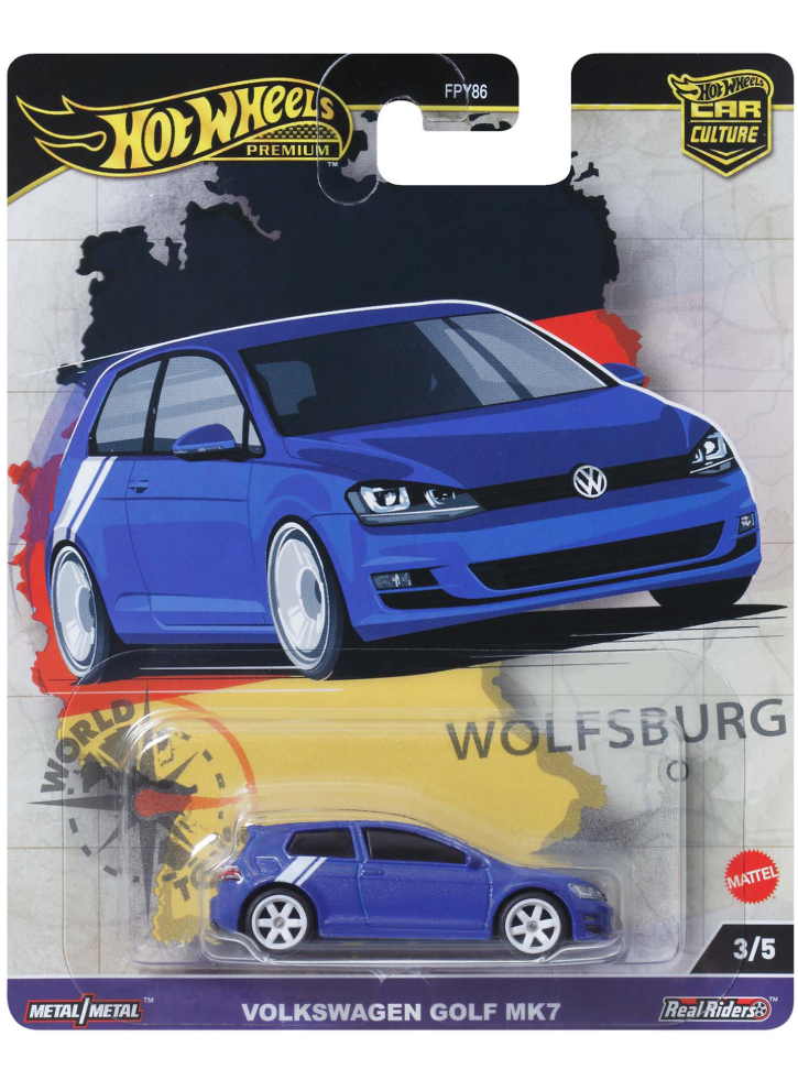 Hot Wheels Premium Car Culture Volkswagen Golf MK7 Vehicle (HRV79)