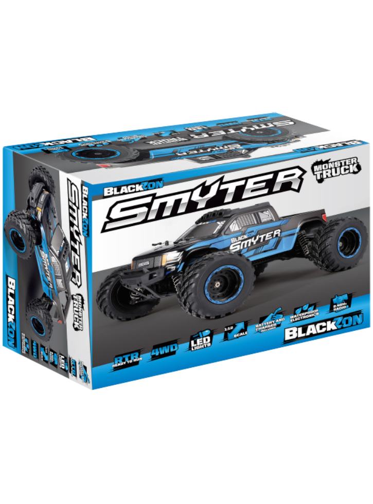 BLACKZON Smyter MT 1/12 4WD Electric Monster Truck Blue (540111)
