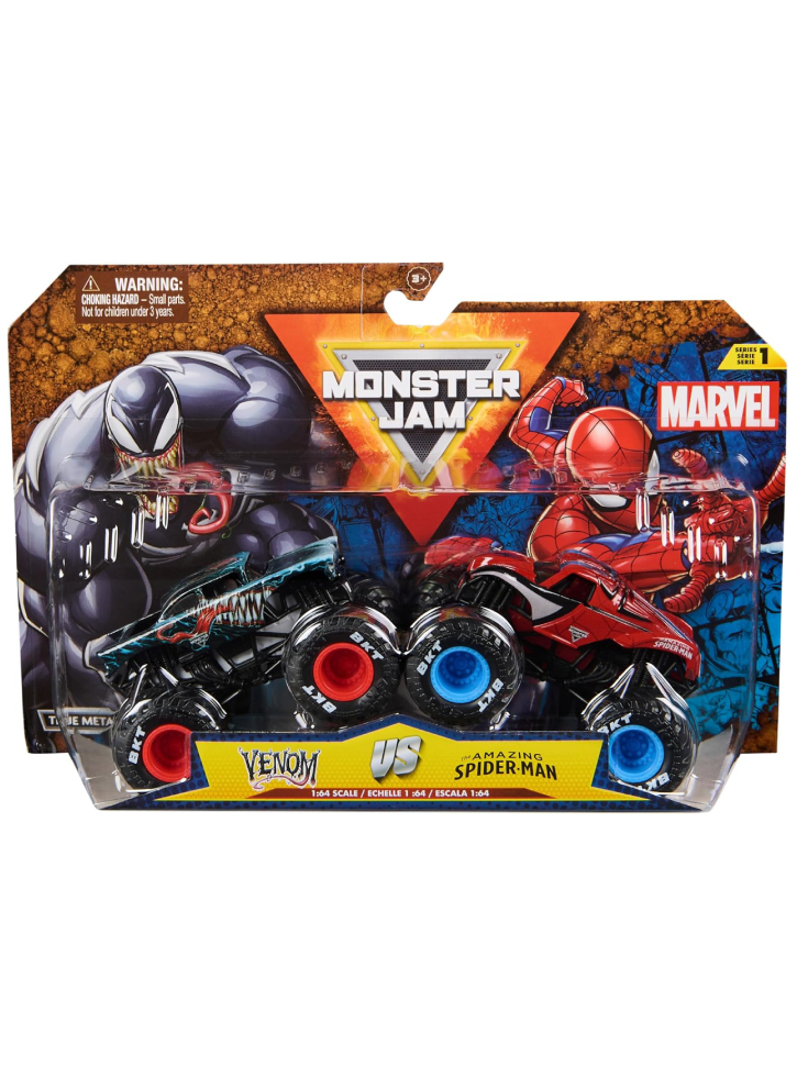 Monster Jam 1:64 Marvel 2 Pack Spider Man Venom (6071942)