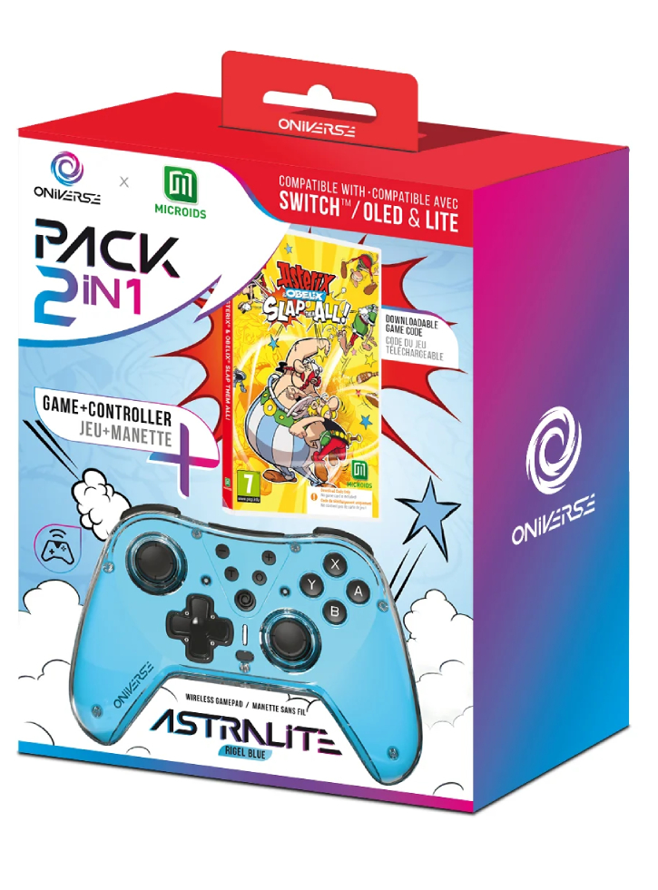 Oniverse Astralite controller + Asterix et Obelix Slap them all! (Code in Box) - NSW