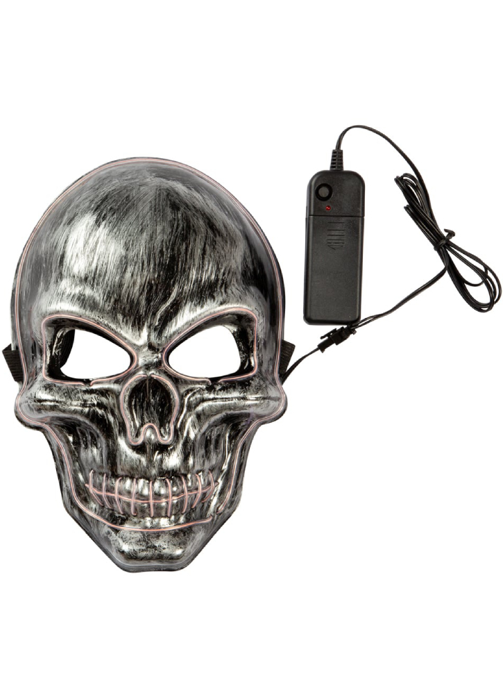 Joker LED Mask Scull White (97195)