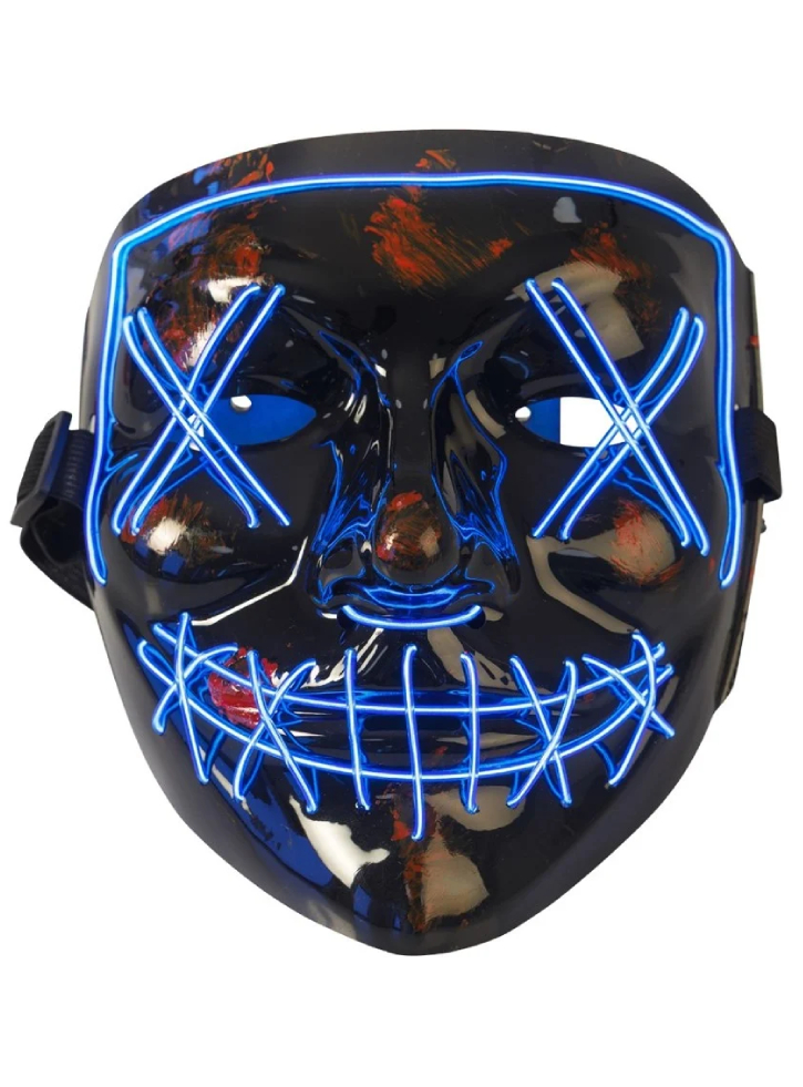 Joker Halloween LED Mask Horror Blue (96739)