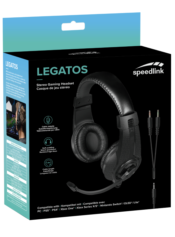 Speedlink LEGATOS Stereo Headset black