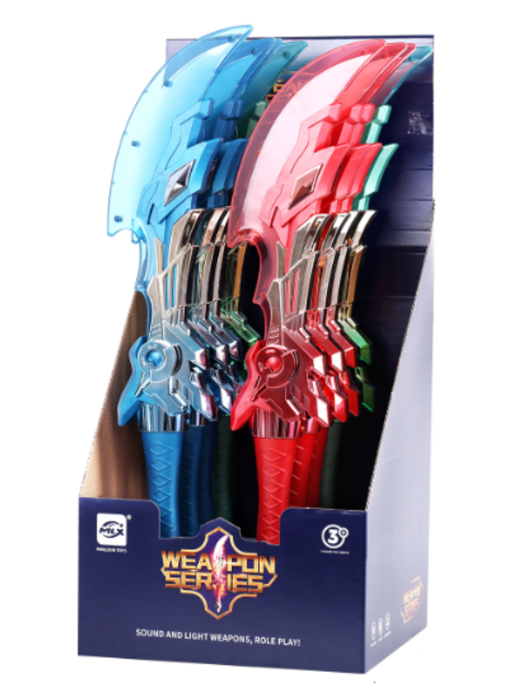Sea&Sun Machete w. Light & Sound 8pcs display (6614A)