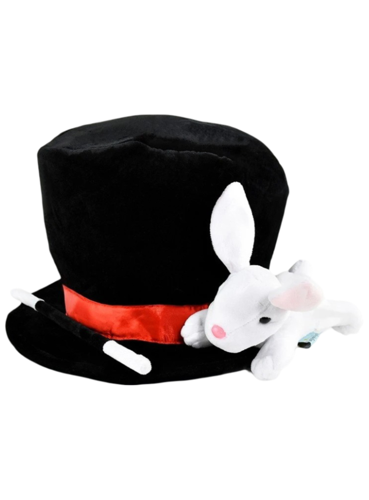 Den Goda Fen Magician Hat w. Rabbit & Wand (F3301)