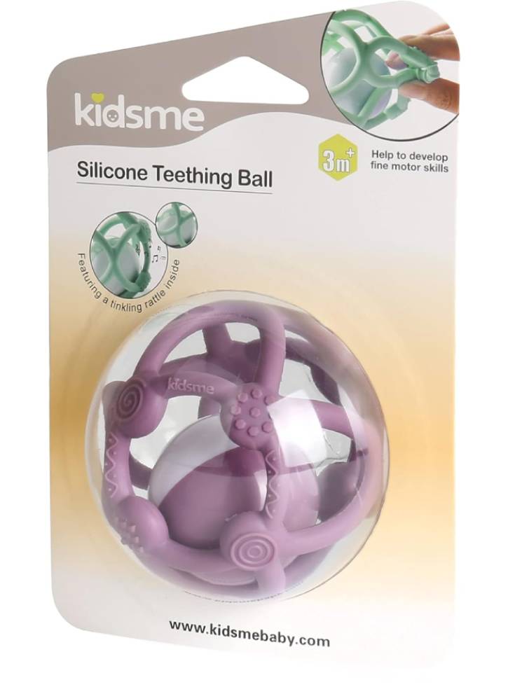 Kidsme Silicone Teething Ball Plum (KIDS9672PL)