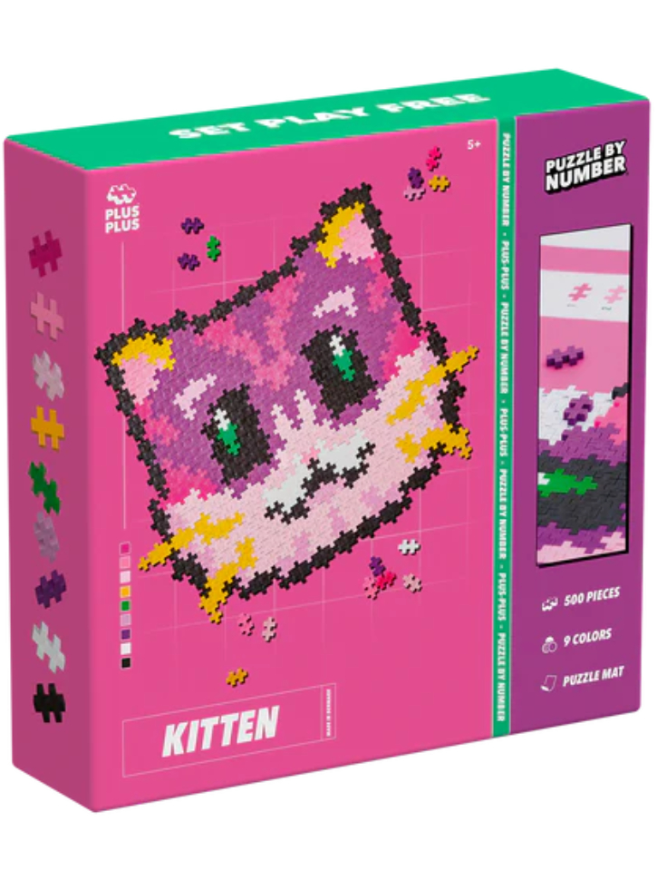 Plus-Plus Puzzle By Number Kitten 500pcs (3960)