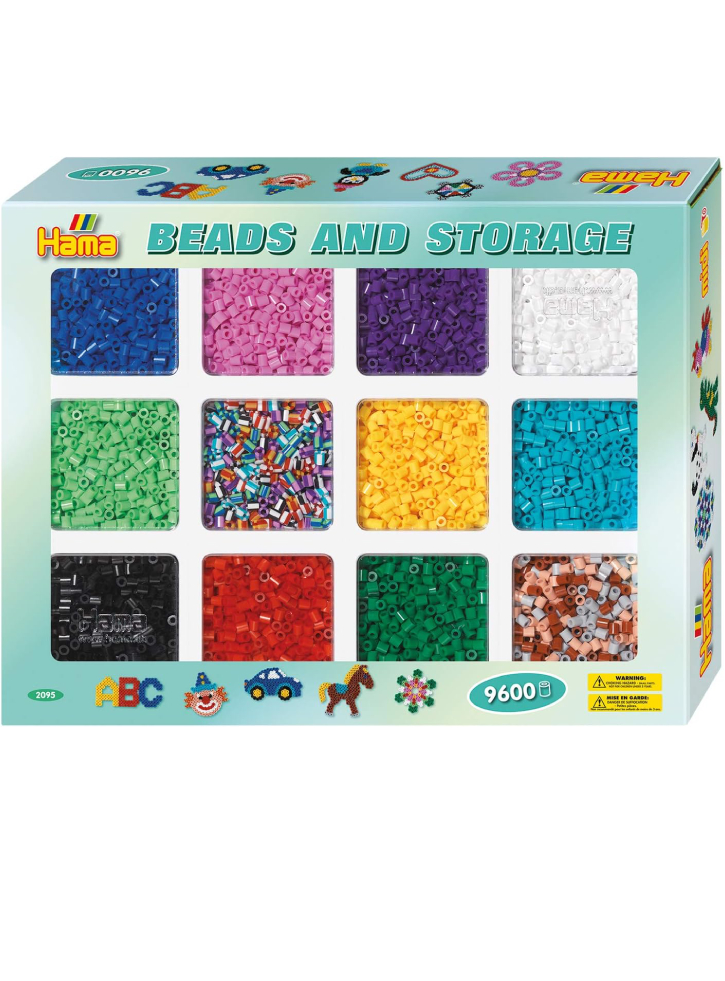 Hama Beads Midi 9.600 beads and storage (2095)