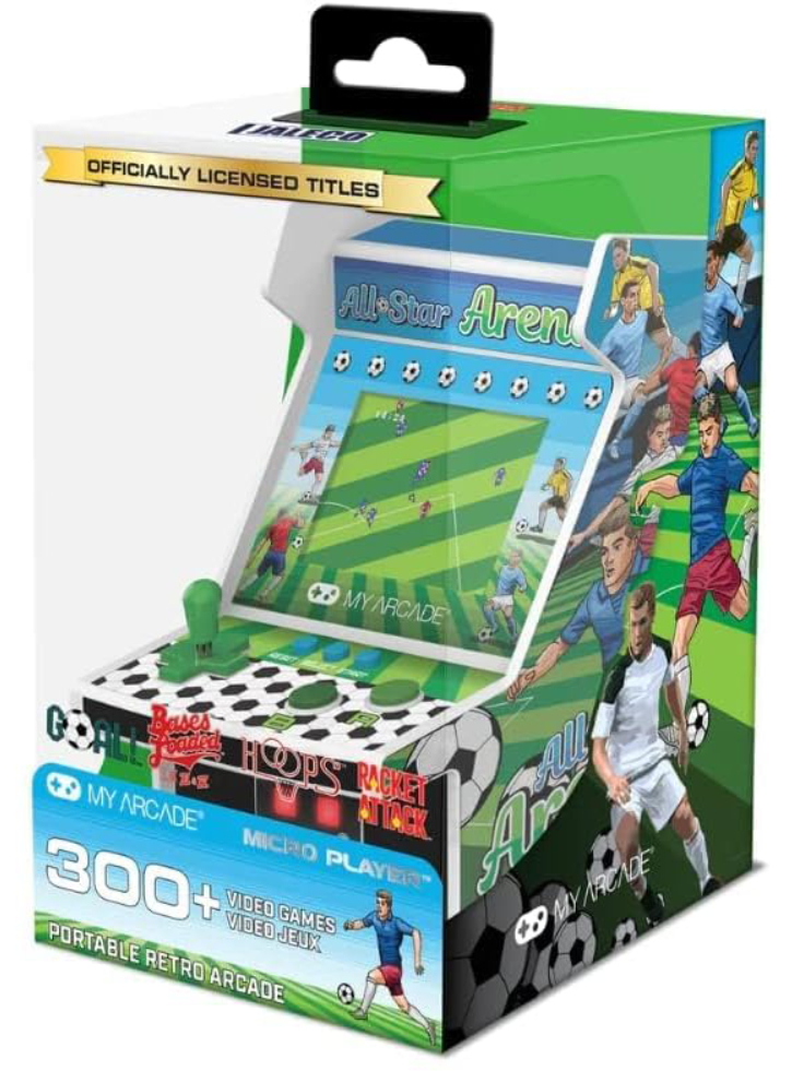 MY ARCADE, MICRO PLAYER 6.75 ALL-STAR ARENA COLLECTIBLE RETRO (307 GAMES IN 1), WHITE