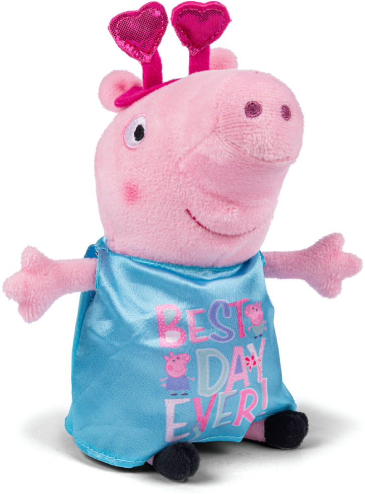 Peppa Pig Plush 20cm Peppa with Heart hair band