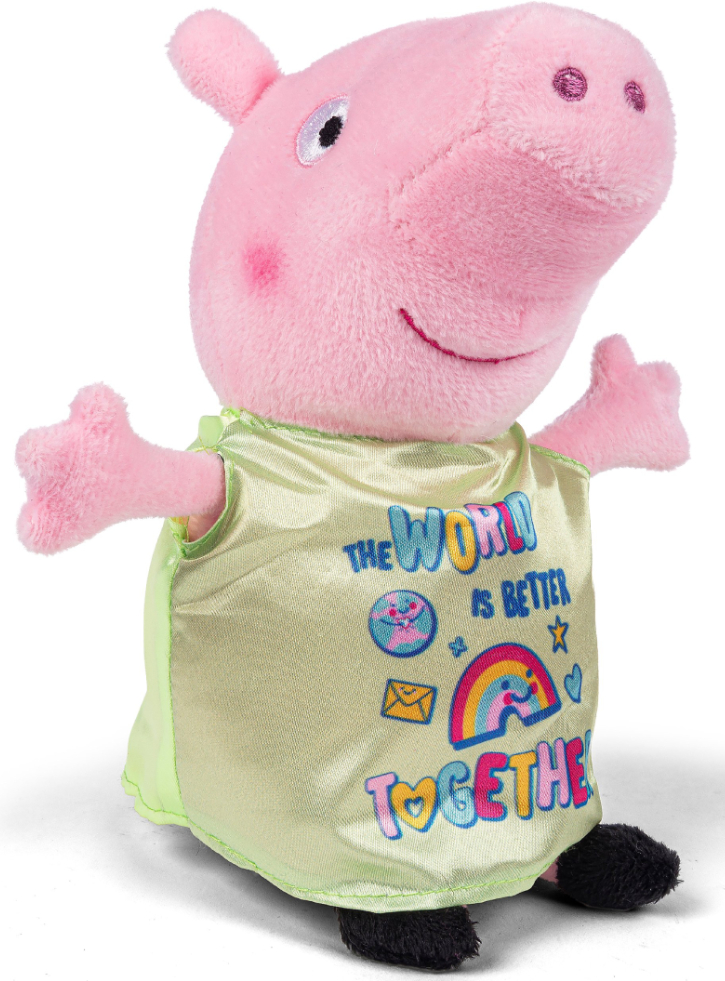 Peppa Pig Plush 20cm Peppa in Green shirt