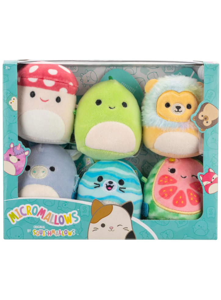 Squishmallows Micromallows 6-pack Plush Danny, Dane, Malcom, Lena, Leonard, Noah (SQMM0010) x 1