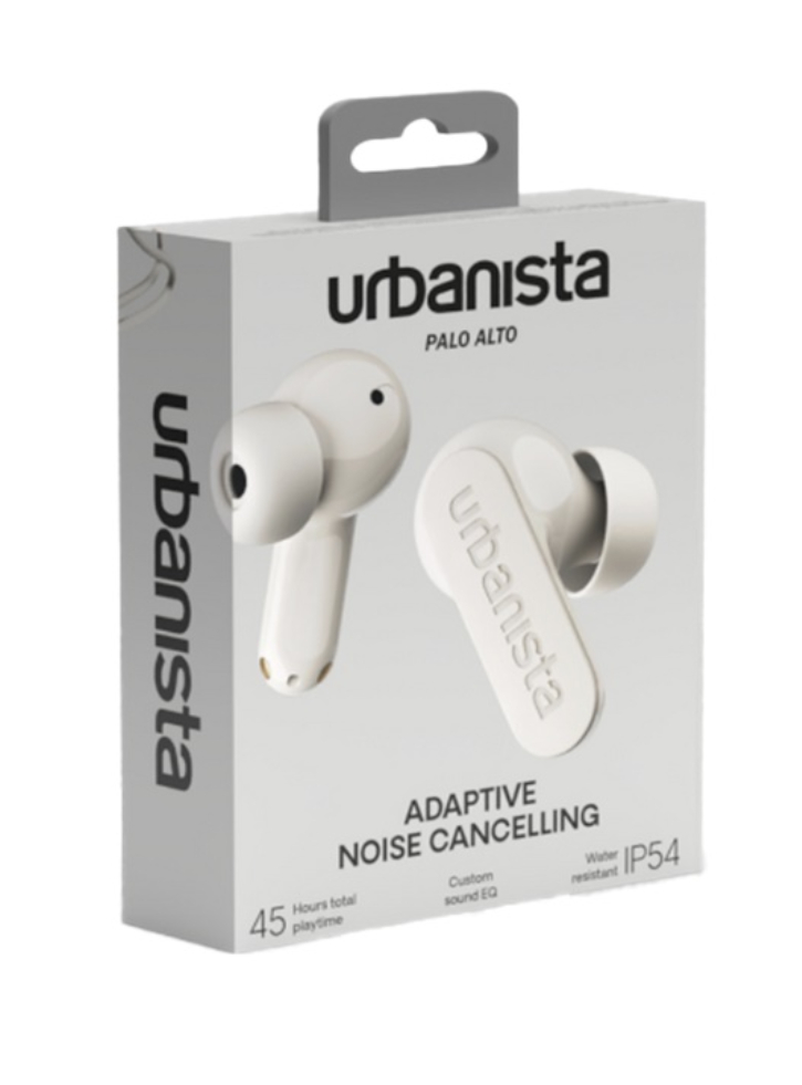 Urbanista Palo Alto in-ear Headphones w. Adaptive ANC White