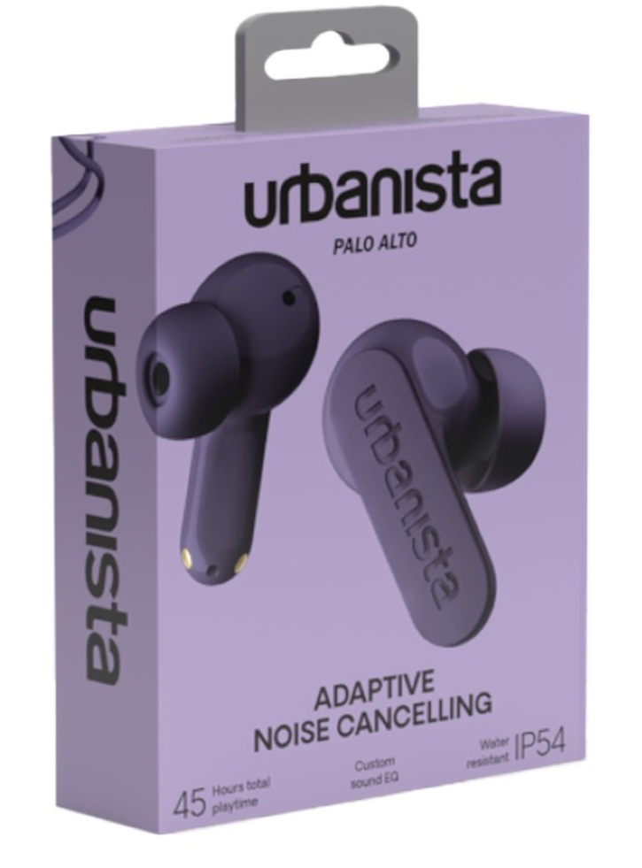 Urbanista Palo Alto in-ear Headphones w. Adaptive ANC Dusk Purple