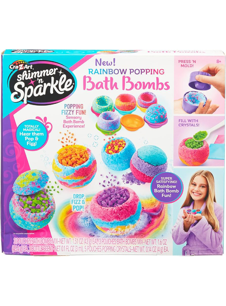 SHIMMER N SPARKLE RAINBOW POPPING BATH BOMBS (17345)