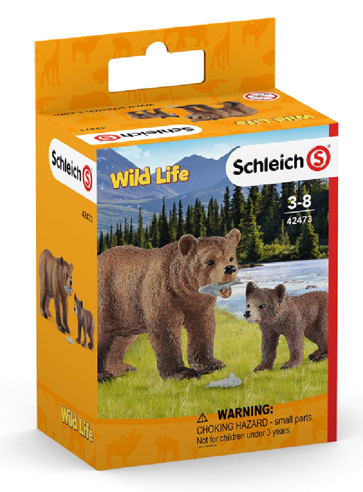 Schleich Wild Life Grizzly Bear Mother With Cub (42473)