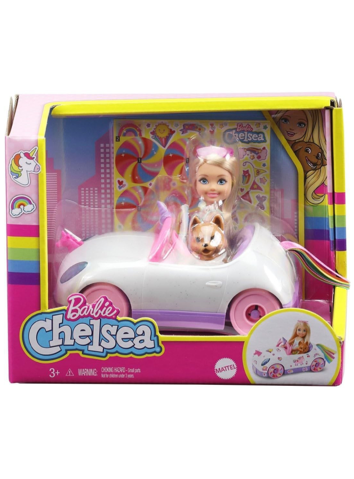Barbie Club Chelsea Doll & Unicorn Car (GXT41)