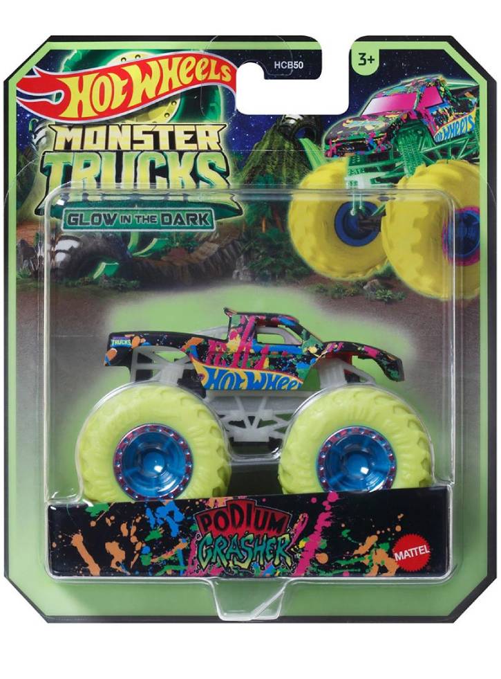 Hot Wheels Monster Trucks Glow in The Dark Podium Crasher (HWC78)