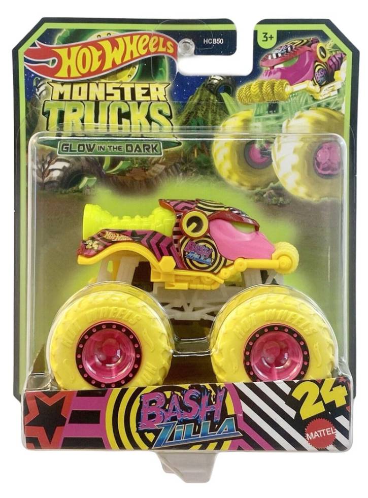 Hot Wheels Monster Trucks Glow in The Dark Bash Zilla (HVH81)