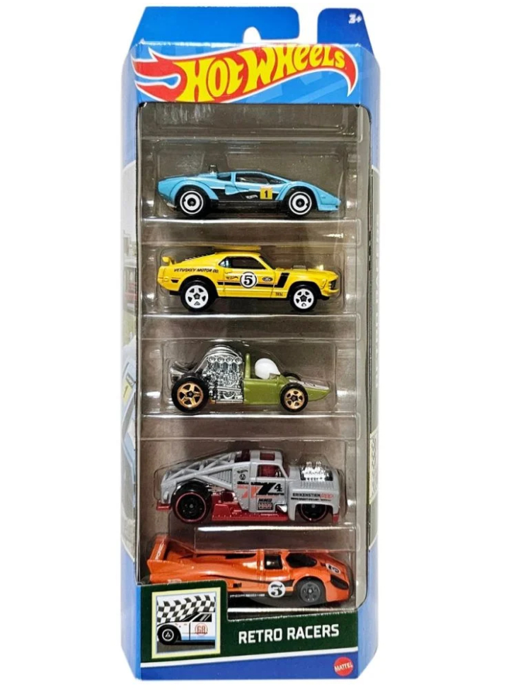 Hot Wheels Retro Racers (Set Of 5) (HTV50)