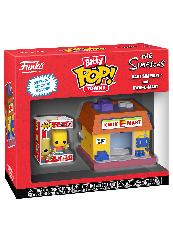 Funko Bitty Pop Towns The Simpsons Bart Simpson and Kwik-E-Mart