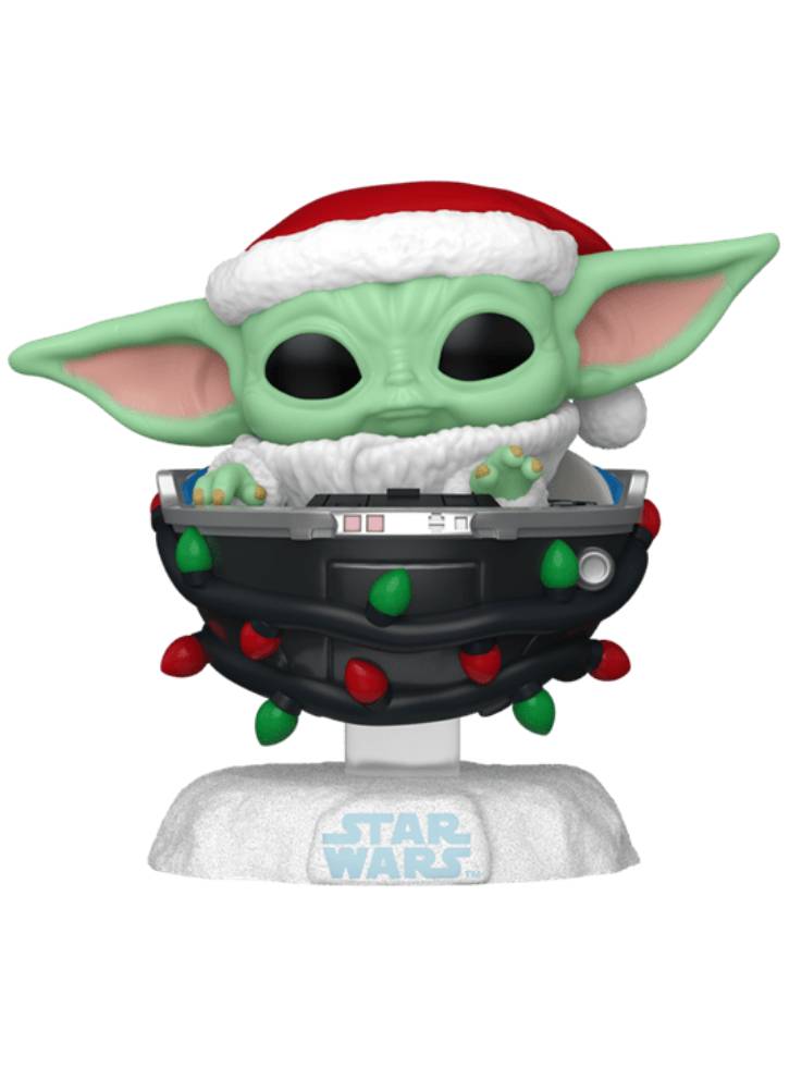 Funko Pop Disney Star Wars The Mandalorian Holiday Grogu Pram #746 Bobble-Head