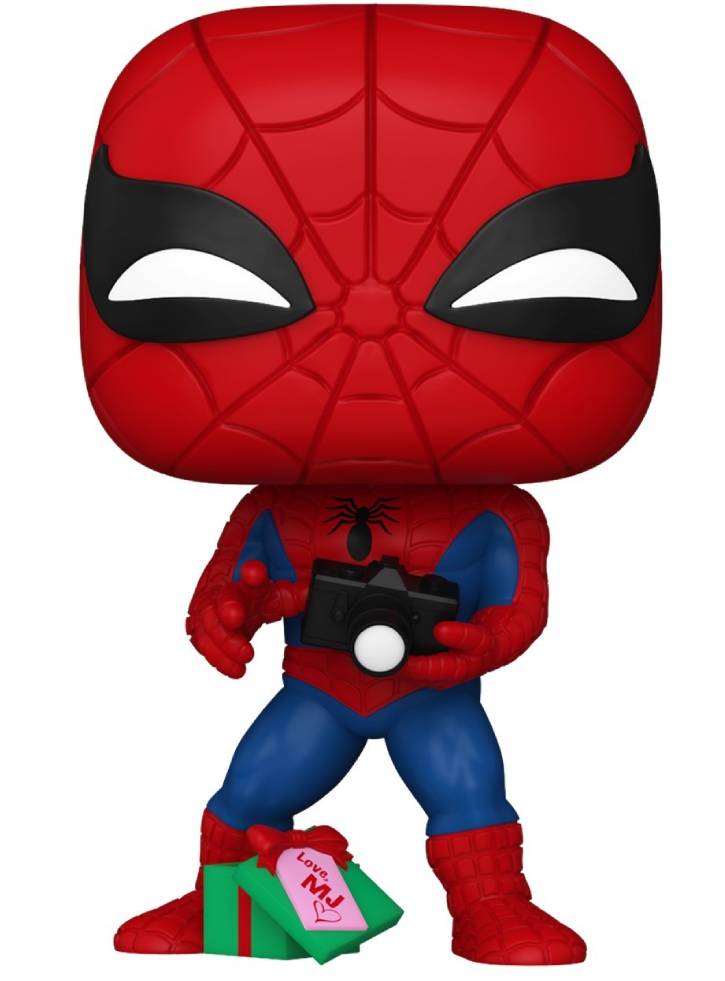 Funko Pop Marvel Holiday Spider-Man with Open Gift #1441 Bobble-Head 9cm
