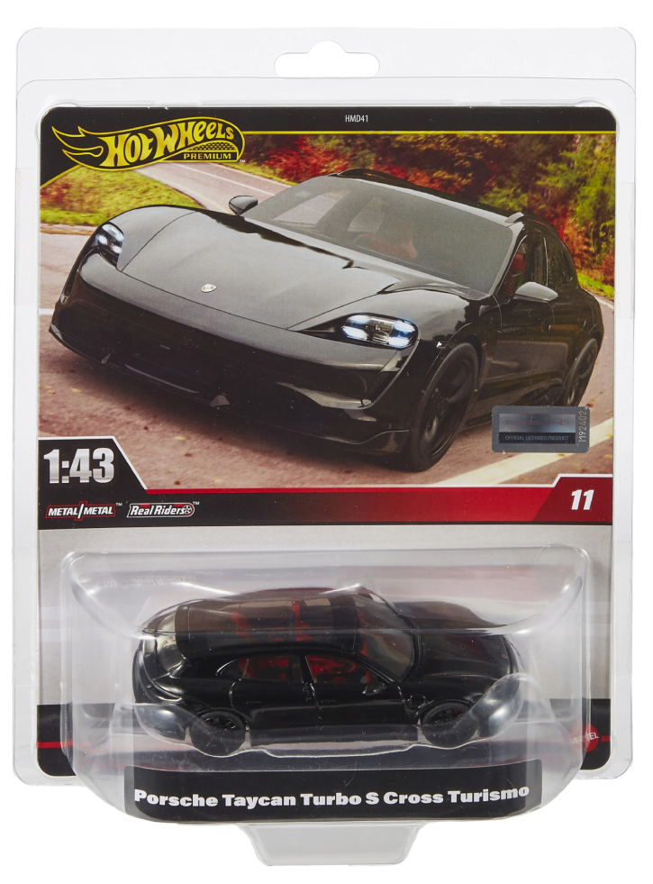 Hot Wheels Premium Real Readers Porsche Taycan Turbo S Cross Turismo 1:43 Vehicle (HWT10)