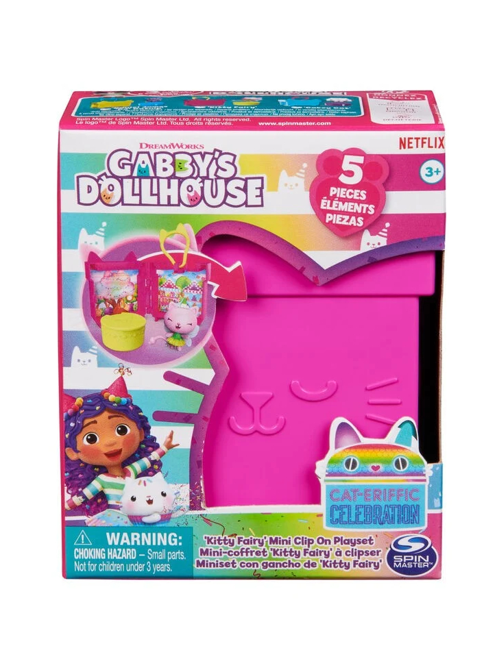 Gabby's Dollhouse Mini Clip on Playset Kitty Fairy