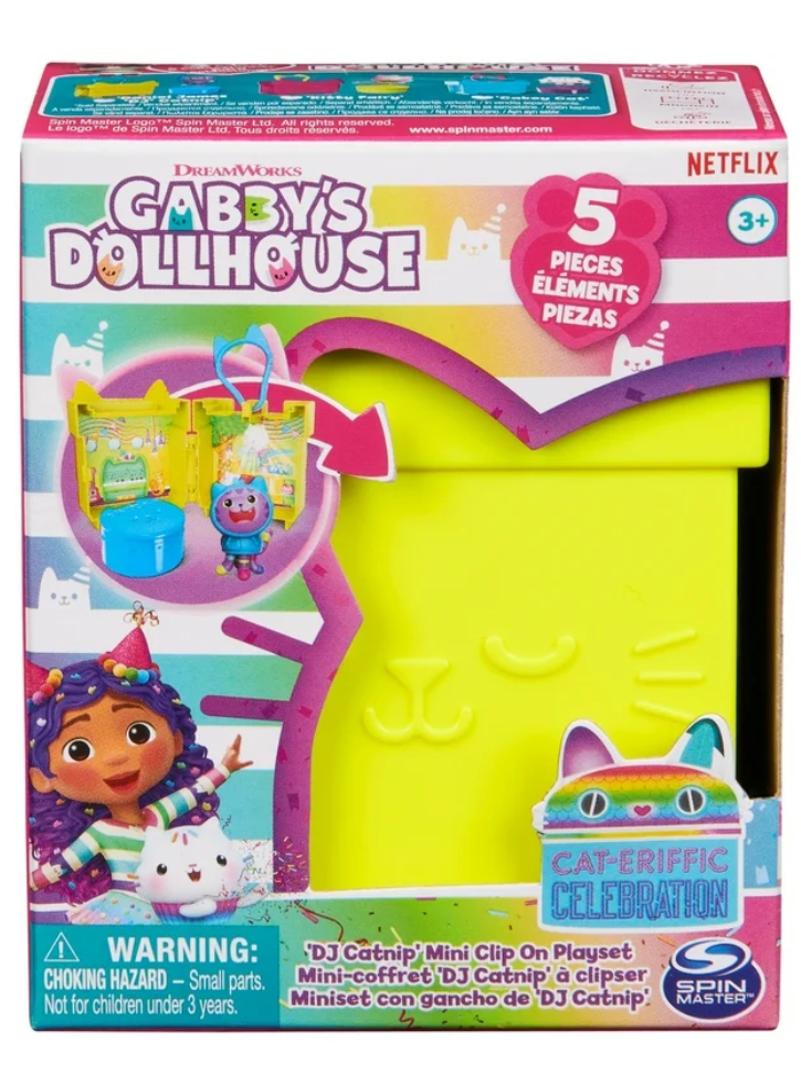 Gabby's Dollhouse Mini Clip on Playset DJ Catnip