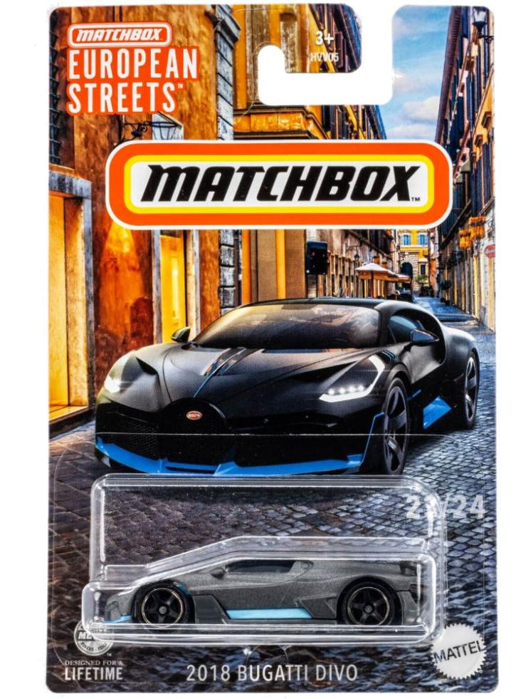 Matchbox European Streets 2018 Bugatti Divo Vehicle (HVV44)