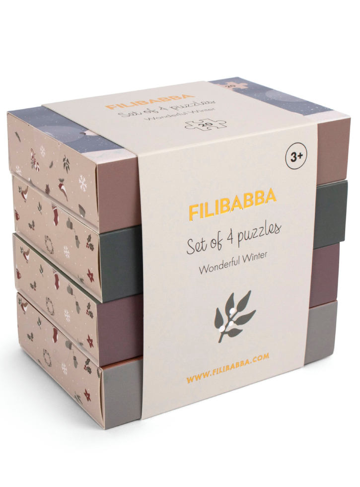 Filibabba Set of 4 puzzles Wonderful Winter (FI-03311)