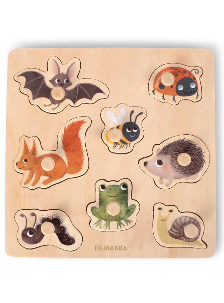 Filibabba Wooden silhouette puzzle Forest friends (FI-03370)