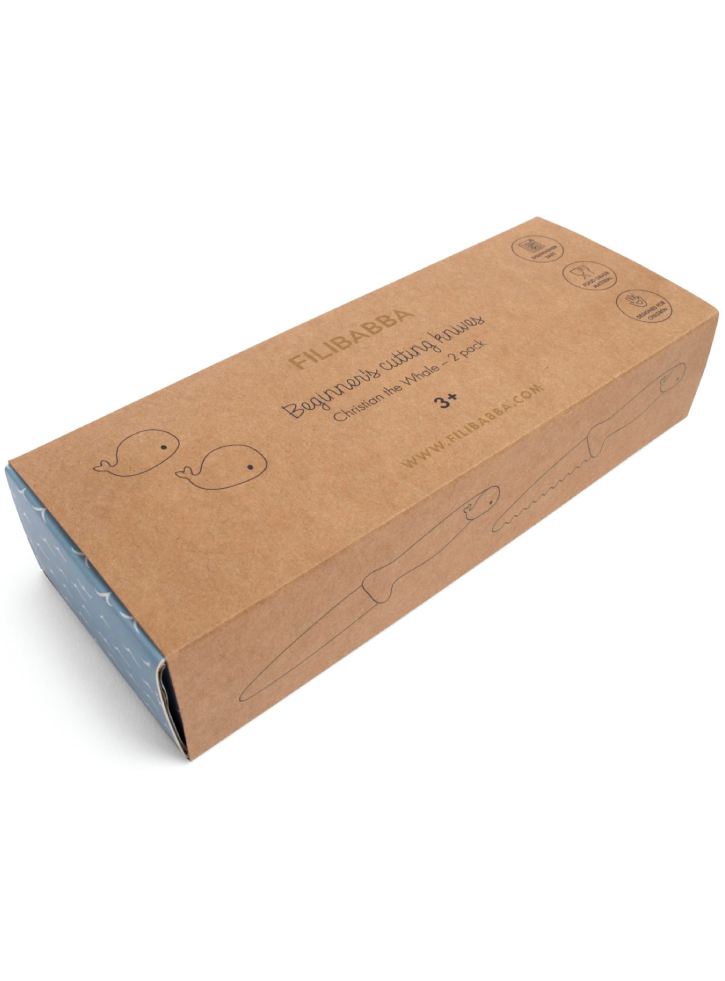 Filibabba Beginner's cutting knives 2-pack Warm Grey + Rose (FI-03338)