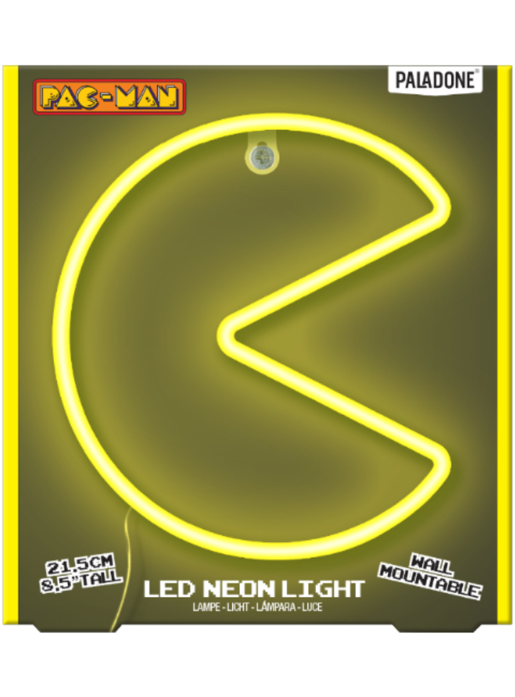 Paladone Pac Man Wall Mountable LED Neon Light (PP12624PMVN)