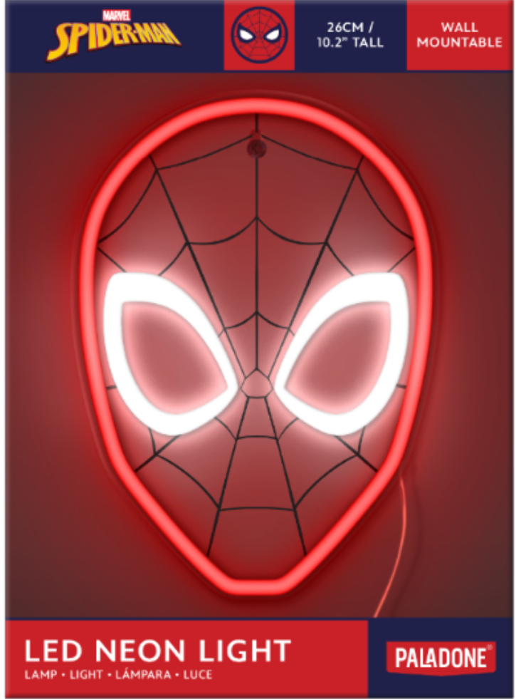 Paladone Marvel Spiderman Wall Mountable LED Neon Light (PP14000SPMVN)