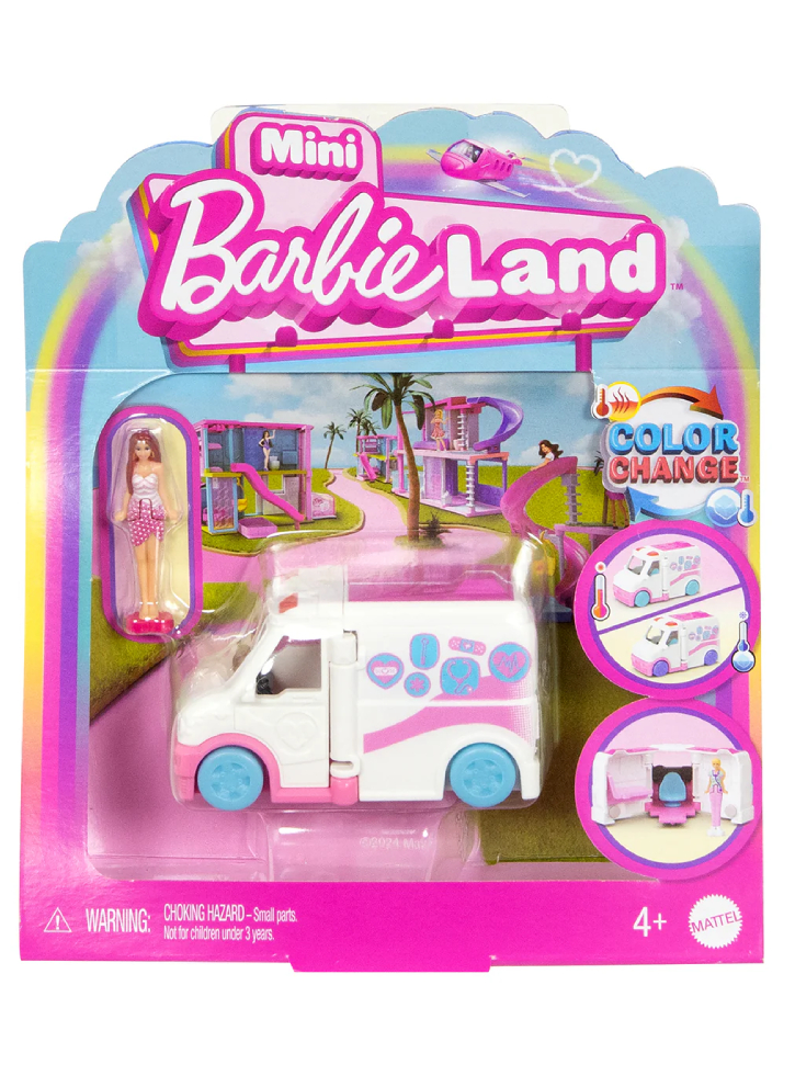 Barbie Mini BarbieLand Doll and Care Clinic Vehicle (JRC34)