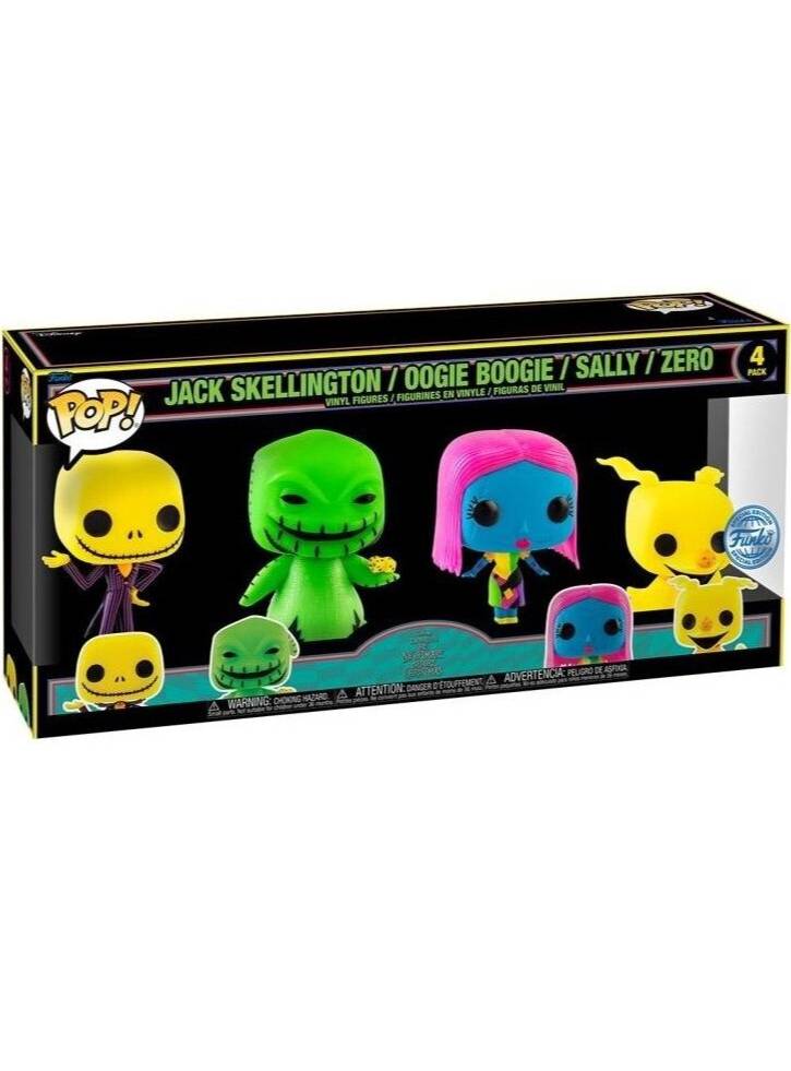 Funko Pop 4-Pack Disney The Nightmare Before Christmas (Special Edition) (Blacklight) 9cm