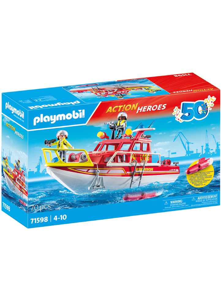 Playmobil 50YR Fire Rescue Boat (71598)