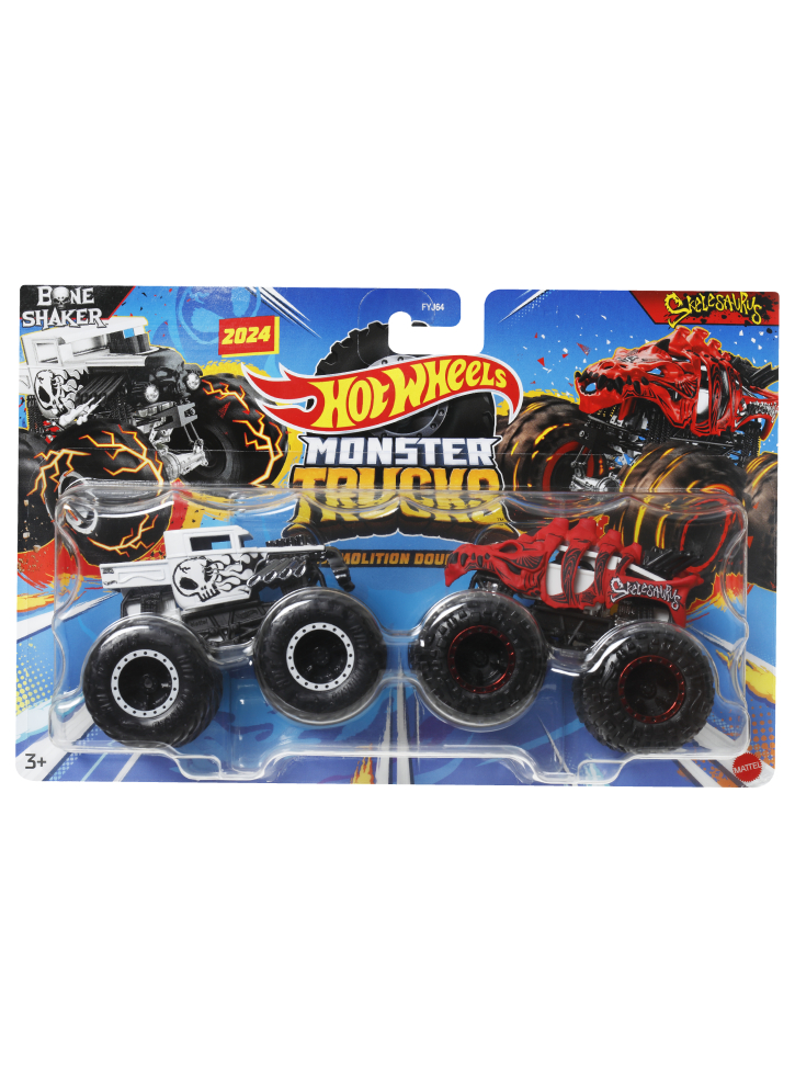 Hot Wheels Monster Trucks Demolition Doubles Bone Shaker VS Skelesaurus (HWN53)