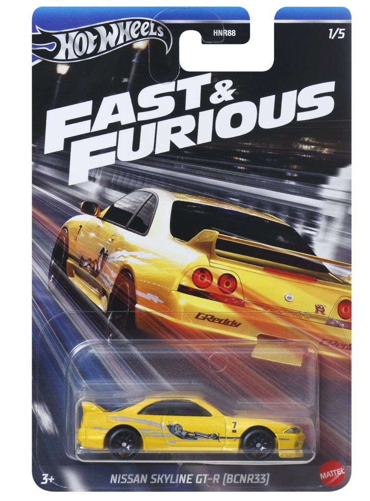 Hot Wheels Fast Furious Nissan Skyline GT-R (BCNR33) (HRW51)
