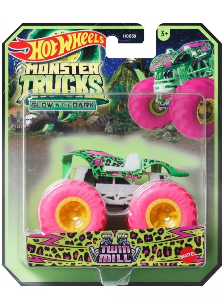 Hot Wheels Monster Trucks Glow in The Dark Twin Mill (HVH80)