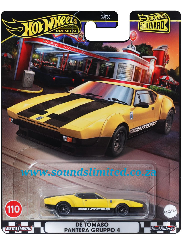 Hot Wheels Premium Boulevard Vehicle De Tomaso Pantera Gruppo 4 (HRT75)